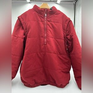 New men's BP Nordstrom's convertible quilted pull over‎ jacket  size large